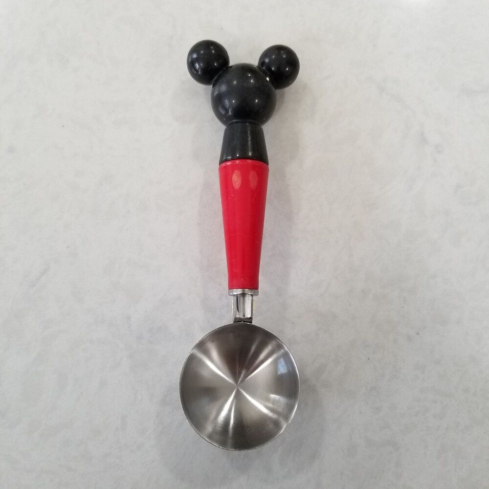 Vintage Disney Mickey Mouse Kitchen Ware Scoop Black Red Baking 1990s